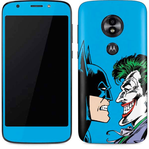 DC Comics The Joker vs Batman Vintage art Moto E5 Play Skin